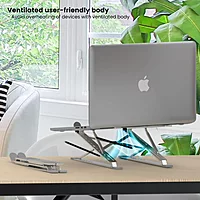 POR 1789 My Buddy K PRO Portable Laptop Metal Stand – Multi-Level | Silver | 1 Year Warranty