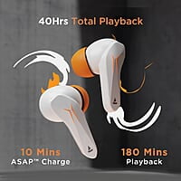 boAt Immortal 121 in Ear TWS Earbuds with Beast Mode(40ms Low Latency) for Gaming, 40H Playtime, Blazing LEDs, Quad Mics ENx Signature Sound, ASAP Charge(10 Mins= 180 Mins)