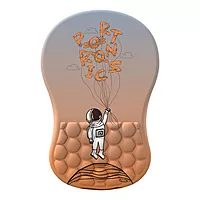 Portronics Comfipad Mouse Pad – Orange, Ergonomic with Wrist Support & Non-Slip