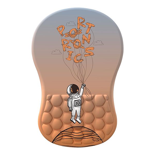 Portronics Comfipad Mouse Pad – Orange, Ergonomic with Wrist Support & Non-Slip