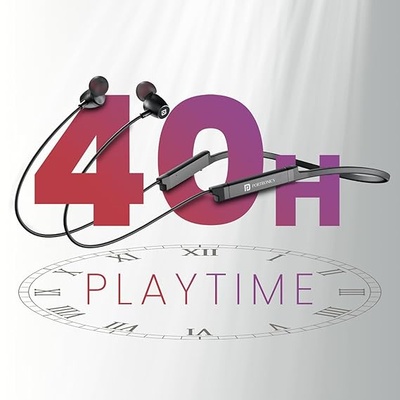 Portronics Harmonics Z9 Wireless Bluetooth in Ear Neckband with Mic, 40 Hours Playtime, Metallic Finish, BT5.3V, 10mm Dynamic Driver, Dual Pairing, Magnetic Buds, Type C Fast Charging Portronics Harmonics Z9 Wireless Bluetooth in Ear Neckband with Mic, 40 Hours Playtime, Metallic Finish, BT5.3V, 10mm Dynamic Driver, Dual Pairing, Magnetic Buds, Type C Fast Charging