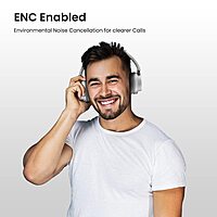 Portronics Muffs M2 Over-Ear Headphones – 40H, White. Experience immersive sound with 40 hours of playtime, comfortable ear cushions, and sleek design. Perfect for music lovers on the go!