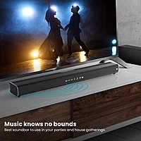 Portronics Sound Slick IV – 120W Bluetooth Soundbar offers immersive sound with deep bass, sleek design, and multiple connectivity options. Perfect for enhancing your home entertainment experience.
