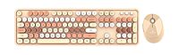 Coconut Vintage Retro Wireless Combo (Pink 104-Key Set, Charming Retro Design, Wireless Connectivity, Comfortable Typing, Stylish Productivity at Home, 1 Year Warranty)