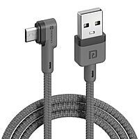 Portronics Konnect Core 3 – USB-A to Type-C Cable, 1.5m, Durable, Fast Charging, Data Transfer, Compatible with Smartphones, Tablets, Laptops, Sleek Black Design, Ideal for Everyday Use.