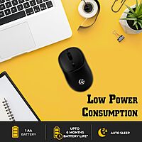 Lapcare Safari 009 Wireless Mouse – USB-C & Nano Receiver, 1600 DPI, 2.4 GHz