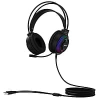 ZEBRONICS Jupiter 3.5mm Premium Gaming Over Ear Headphone with 50mm Neodymium Drivers, Extra Soft Ear Cushion,Suspension Headband, Braided Cable,Volume Controller, Multicolor Lights, Pop Filter