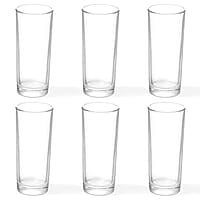 Treo by Milton Embassy Cool Glass Tumbler, Set of 6, 260 ml Each, Transparent |Serve Juices | Cold Drinks | Water | Cocktails | Mixed Drinks