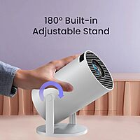 Portronics Beem 440 Smart Projector – 720p HD, White, Compact & Portable | Bright Display, Wireless Connectivity | Ideal for Home Entertainment & Presentations