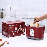 Wonderchef Crimson Edge Slice Toaster with Defrost, Reheat & Cancel Function 800 Watt
