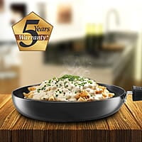 KENT Hard Anodised Frying Pan 22 CM 1.4L 3.25mm Thick Base