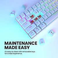 Portronics Hydra 10 Bluetooth + Wireless Keyboard –Rechargeable | White | 1 Year Warranty