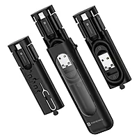 Portronics Snapcase 4 – 60W Charging Kit, Transparent: Sleek design, powerful 60W output, perfect for fast charging. Durable and lightweight, ideal for home or travel. Keep your devices powered!