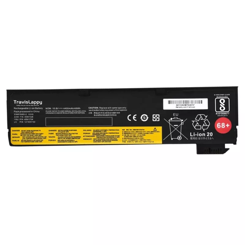 Lenovo T450 Laptop Battery: Reliable power source for your T450. Long-lasting performance, easy installation, and compatible with various models. Ideal for on-the-go productivity and efficiency.