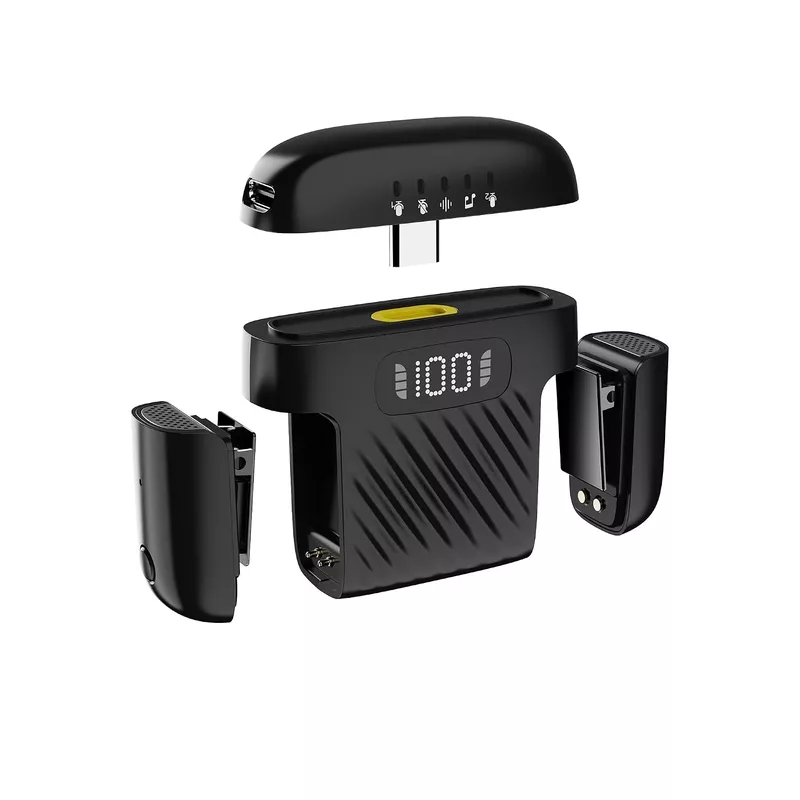 UltraProlink UM1215BLK - Sonic Vibe Dual Microphone with Charging Case (Black)