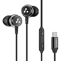 Ambrane Type C Wired Earphones with in-line Mic for Clear Calling, 1.2M Cable, 10mm Dynamic Drivers for BoostedBass, Control Buttons for iPhone 15, Samsung & Type C Devices Stringz 04