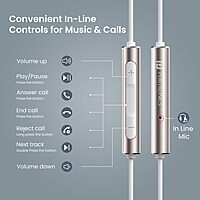 Portronics Conch Sigma A In-Ear Earbuds – 3.5mm | On/Off/Volume Switch | White | 6 Months Warranty