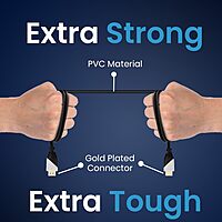 Portronics Konnect Sync – 4K HDMI Cable, 5M, Black. High-speed transmission, supports 4K resolution, ideal for connecting devices like TVs, projectors, and gaming consoles. Durable and flexible.