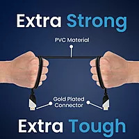 Portronics Konnect Sync – 4K HDMI Cable, 10M, Black, delivers stunning 4K video and audio quality. Perfect for connecting devices like TVs, projectors, and gaming consoles for an immersive experience.
