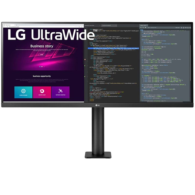 LG UltraWide Ergo, 34" (86.36cm), QHD, IPS, HDR, 75Hz, FreeSync,Monitor, 34WN780-B