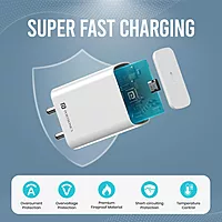 Portronics Adapto 25 Pro 25W Type-C PD Fast Charger with Cable PPS Protection