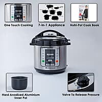 Wonderchef Nutri-Pot Electric Pressure Cooker with 7-in-1 Functions 6L capacity
