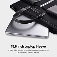 Portronics Elements Go 1 EnCase 103 Laptop Hand Bag – 15.6 Inch | Black | 1 Year Warranty