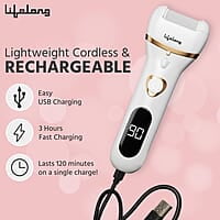 Lifelong Callus Remover for Feet with Pedicure Kit, Callus Remover For Feet Electronic, CallusRemover, 3 Roller Heads, 2 Speeds & Rechargeable Battery