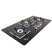 Lifelong LLHT913 Sigma Auto Ignition Counter-Top Hob Top High Efficiency 3 Burner Sleek Design