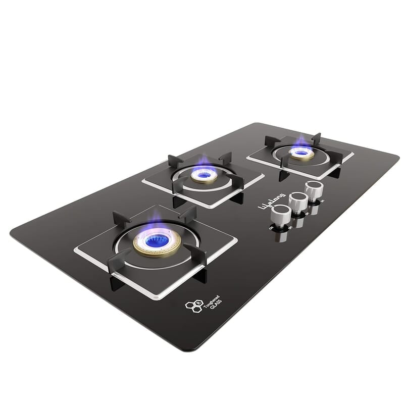 Lifelong LLHT913 Sigma Auto Ignition Counter-Top Hob Top High Efficiency 3 Burner Sleek Design