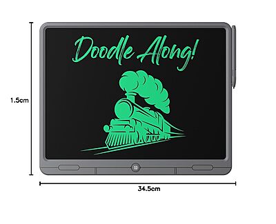 Portronics RuffPad 21 LCD Writing Tablet (POR 1972) – 21 Inch Re-Writable Pad | Black