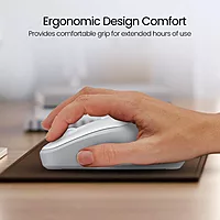 Portronics Toad 35 Wireless Mouse – 2.4GHz Wireless | Adjustable Sensitivity | USB Receiver | Ergonomic Design | For Laptop, Desktop, PC, Mac | White