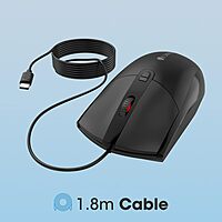 Zebronics Zeb-Velocity Mouse – Type-C, 4 Buttons, Ergonomic Design, High Precision, Smooth Tracking, Ideal for Gaming and Work, Plug and Play, Compatible with Multiple Devices, Stylish Look.