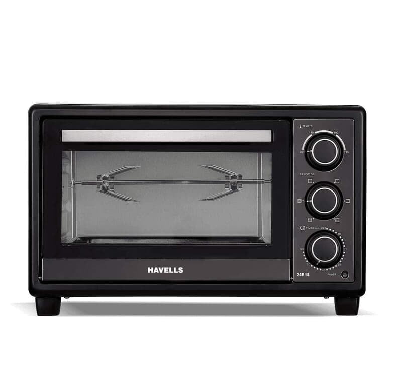 Havells OTG 24R BL - 24 liter Toughened Double Glass Door 1380 Watt