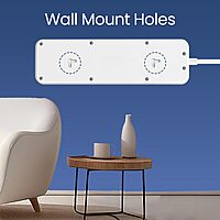 Portronics Power Plate 22 – 5 Sockets, 4 USB Ports, 20W PD Fast Charging, 3m Long Cord, Surge Protection, Compact Design, Ideal for Home/Office, Overload Protection, Easy to Use.