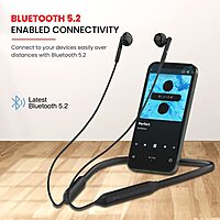Portronics Harmonics Z5 Bluetooth In-Ear Headset – Dual EQ Mode, Type-C | 33Hrs Play | Black