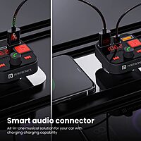 Portronics Auto 20 | Bluetooth Car Audio & 30W Charger - Enjoy seamless music streaming and fast charging on the go. Compact design, powerful sound, and quick charge for your devices!