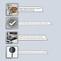 Wonderchef Granite Non-Stick Sauce Pan  Induction Bottom 3.5mm 18cm Non Stick Sauce Pan 1.8 litres