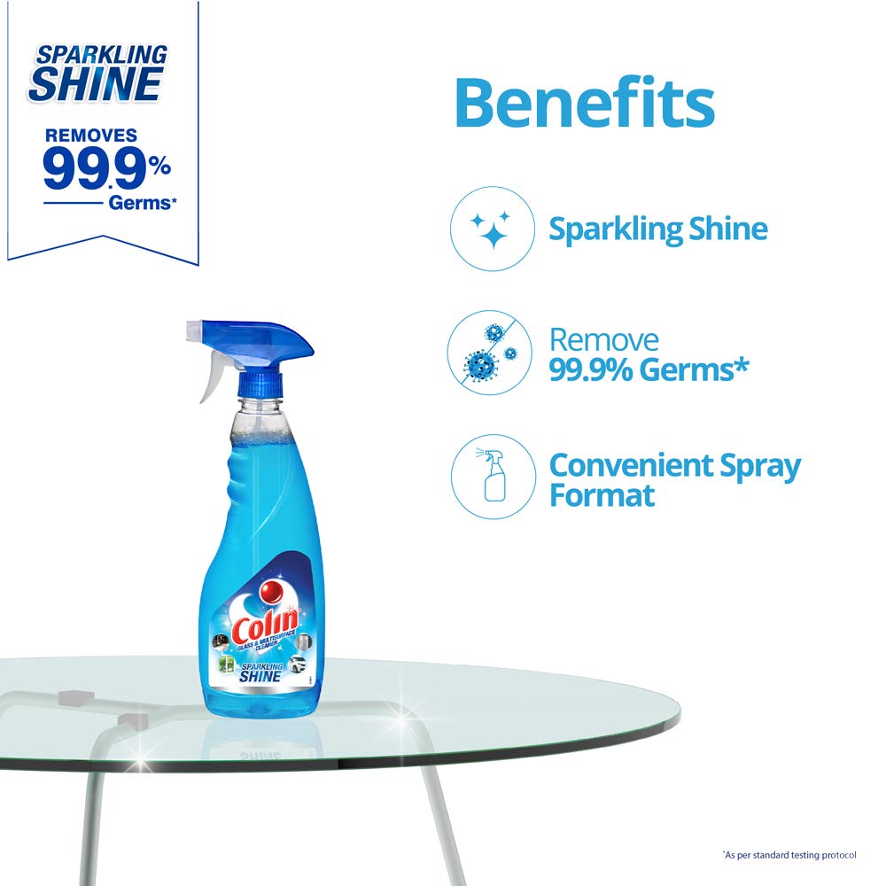 Colin 500 ml, Glass and Surface Cleaner Liquid Spray |