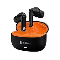 Just Corseca JC Silver TWS Earbuds – Bluetooth 5.4 | 10mm Drivers | 35H Playtime | Black & Orange