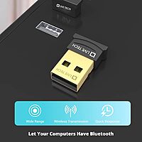 Live Tech Jive Bluetooth 5.1 USB Adapter Dongle | Wireless Connectivity for PC/Laptops | Backward Compatible with Bluetooth 4.2/4.1 | USB 2.0 Interface | 10m Range | Supports Windows & Linux
