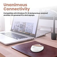 Portronics Toad 27 Wireless Mouse, Silent Buttons, 2.4 GHz with USB Nano Dongle for PC/Mac/Laptop, Auto Power saving Mode, Adjustable DPI Button