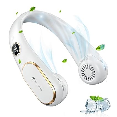 Portronics Gobreeze Portable Rechargeable Neck Fan, Upto 6 Hours Playtime, LED Display, Bladeless Fan, 4 Speed Mode, Adjustable Size, 360° Cooling Neck Fan, Noiseless Fan, Type C Fast Charging(White) Portronics Gobreeze Portable Rechargeable Neck Fan, Upto 6 Hours Playtime, LED Display, Bladeless Fan, 4 Speed Mode, Adjustable Size, 360° Cooling Neck Fan, Noiseless Fan, Type C Fast Charging(White)