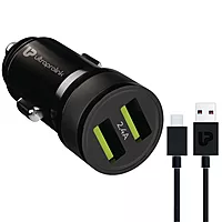 UltraProlink UM1239 - 12W Car Charger with Type C Cable