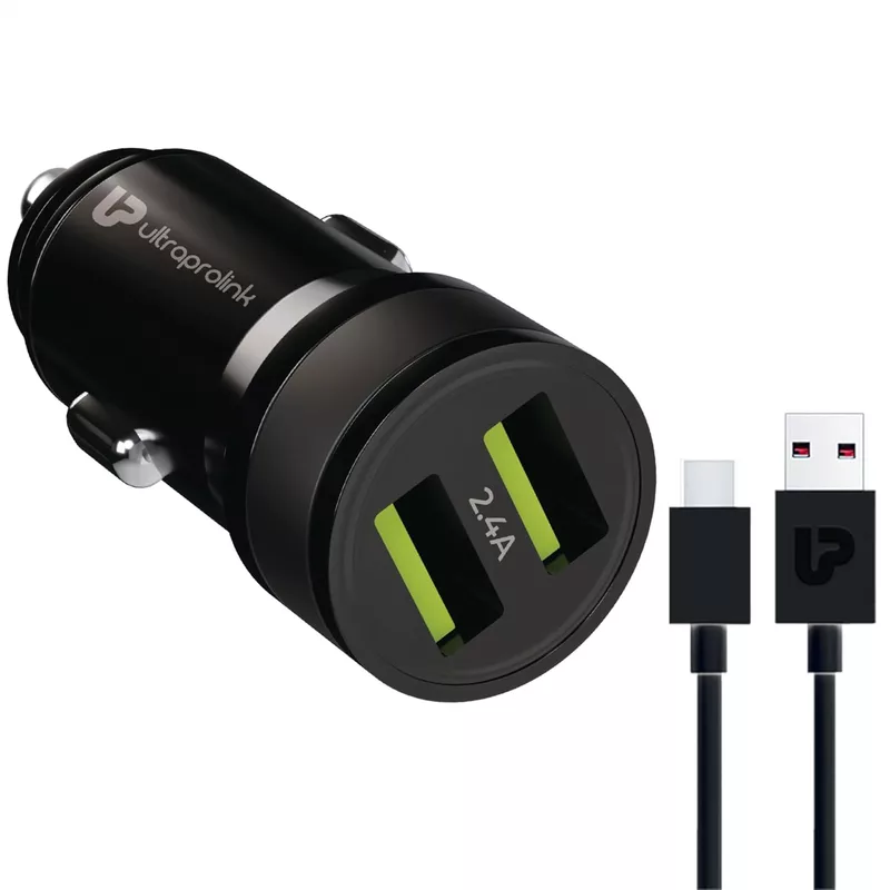 UltraProlink UM1239 - 12W Car Charger with Type C Cable