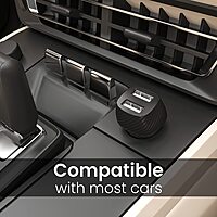 Portronics Car Power 5 – 12W Fast Car Charger with Micro USB (Black) offers rapid charging for your devices on the go. Compact design, durable build, and efficient performance for all your travels.