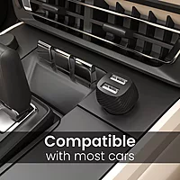 Portronics Car Power 5 – 12W Fast Car Charger with Micro USB (Black) offers rapid charging for your devices on the go. Compact design, durable build, and efficient performance for all your travels.