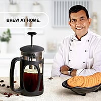 Wonderchef French Press Coffee & Tea Maker 350 ml 4 Level Filtration System