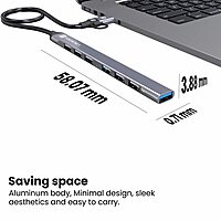 Portronics Mport 7 Hub is a versatile 7-in-2 USB & Type-C adapter, offering multiple ports for seamless connectivity. Perfect for laptops and devices needing extra USB and HDMI connections.