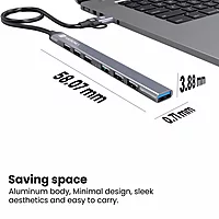 Portronics Mport 7 Hub is a versatile 7-in-2 USB & Type-C adapter, offering multiple ports for seamless connectivity. Perfect for laptops and devices needing extra USB and HDMI connections.